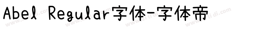 Abel Regular字体字体转换